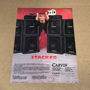Dana Strum of Vinnie Vincent Invasion - Carvin Amps - 1988 Print Ad